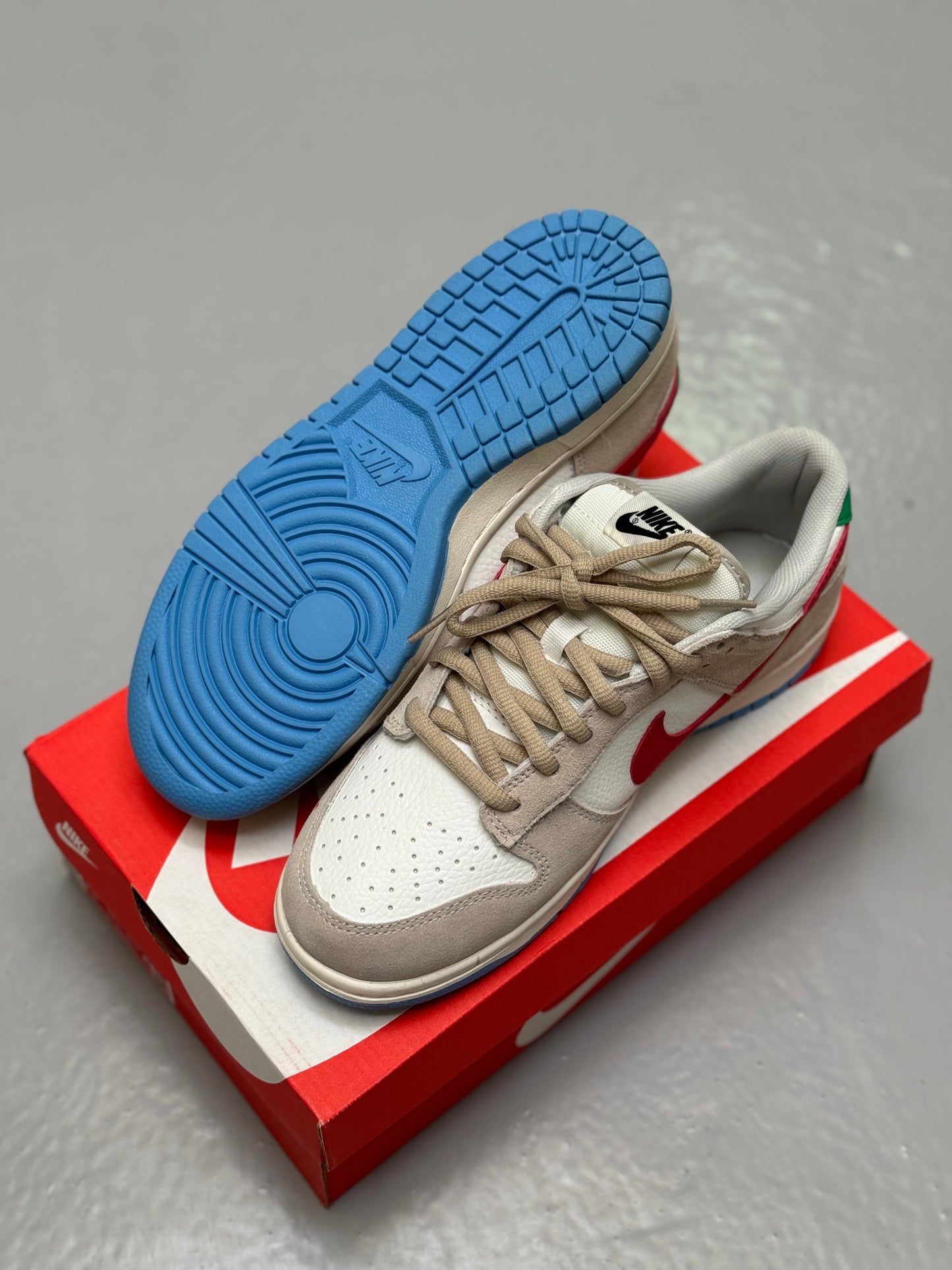 Nike Dunk Low “Light Iron Ore/Red”