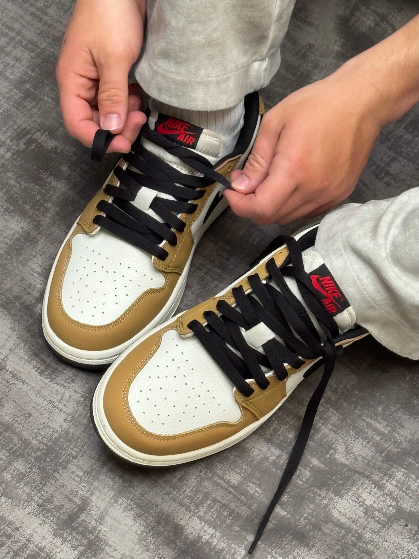Air Jordan 1 Low Sail and Golden Harvest