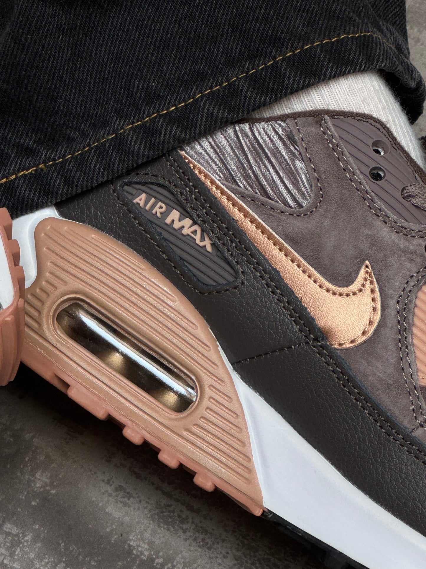 Nike Air Max 90 Leather Iron Metallic Red Bronze