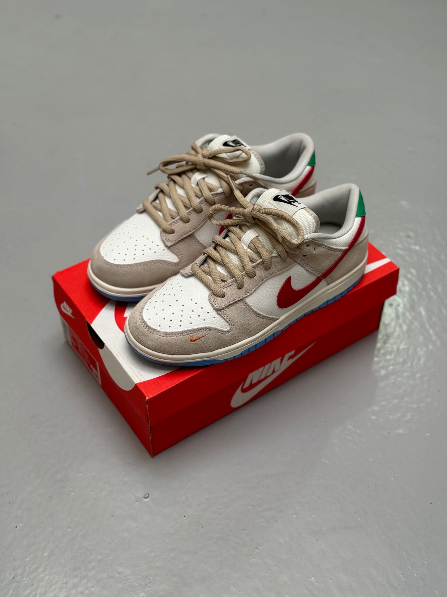 Nike Dunk Low “Light Iron Ore/Red”