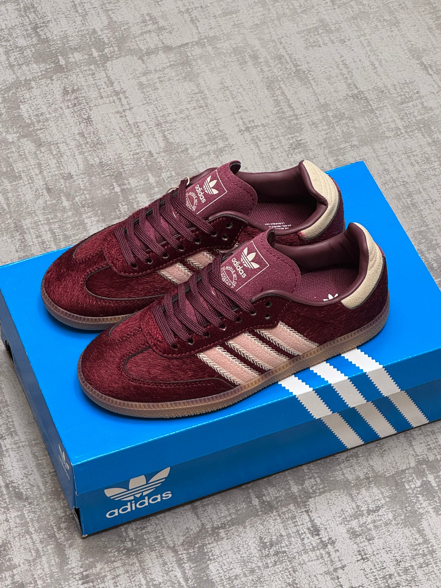 Adidas Samba OG “Maroon Sand Strata Pony”
