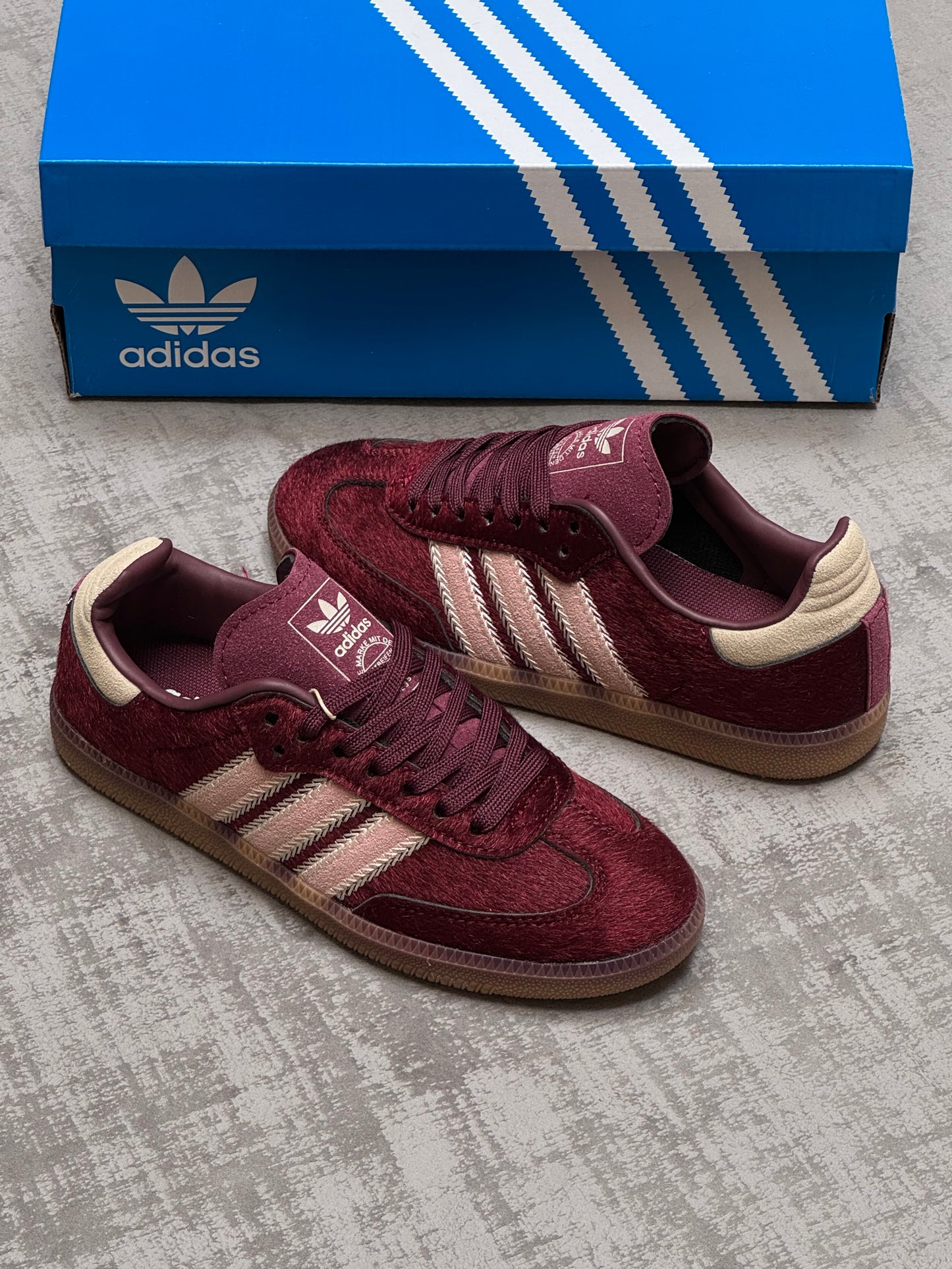 Adidas Samba OG “Maroon Sand Strata Pony”