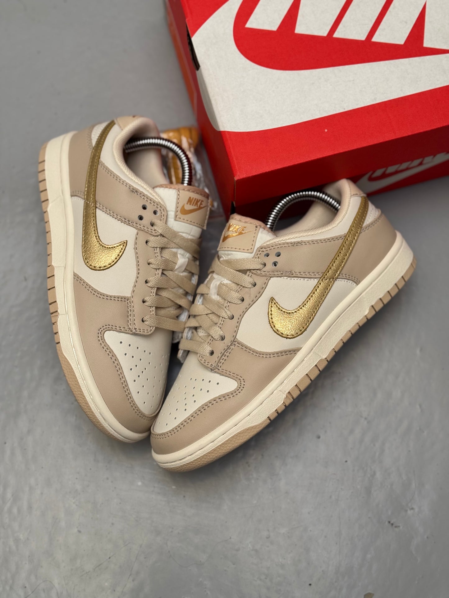 Nike Dunk Low Gold Swoosh