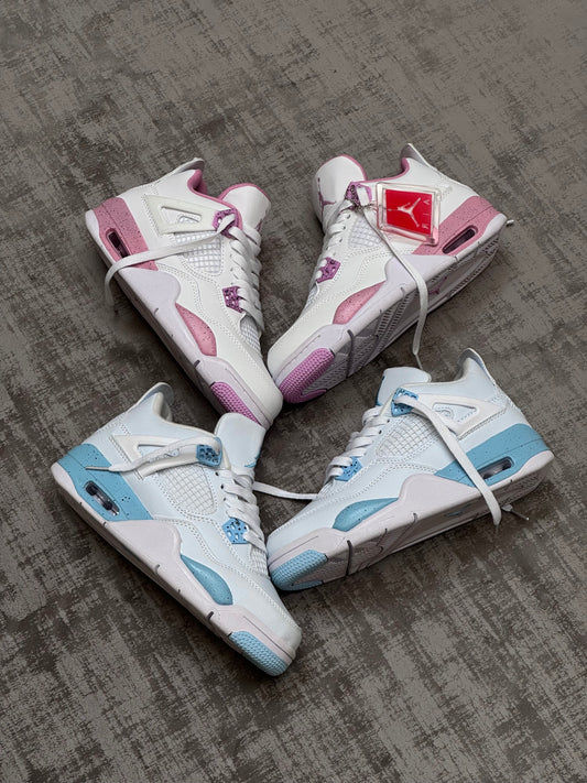 Air Jordan Retro 4 x Blue - Pink
