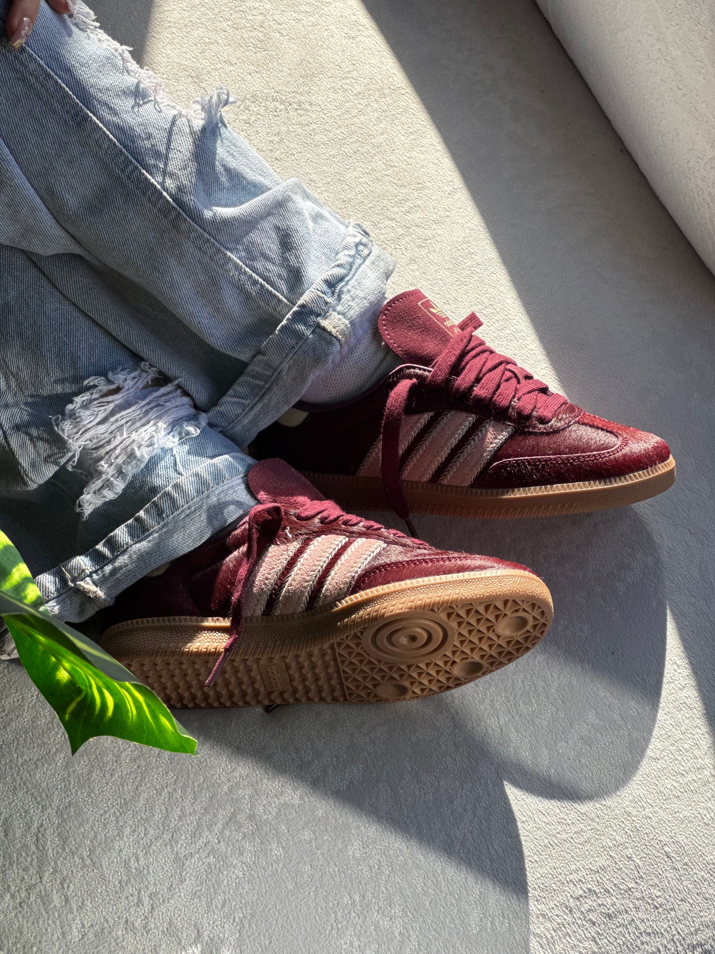 Adidas Samba OG “Maroon Sand Strata Pony”
