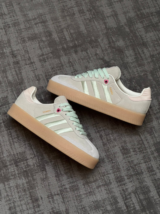 Adidas Samba Plataforma Beige