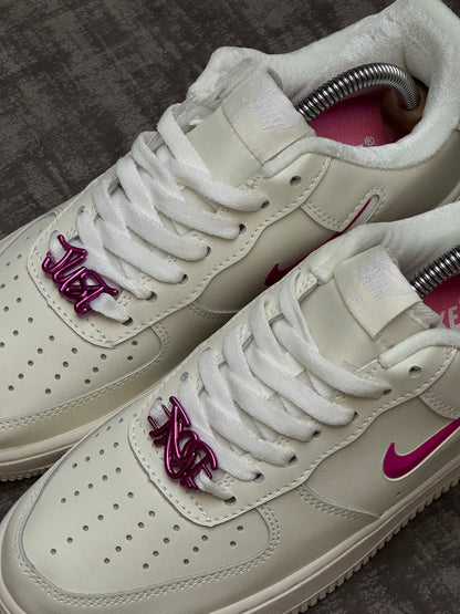 Nike Air Force One Just Do It Metallic Pink
